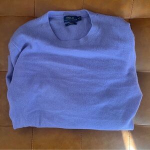 Ralph Lauren Periwinkle 100% Cashmere Crewneck Sweater